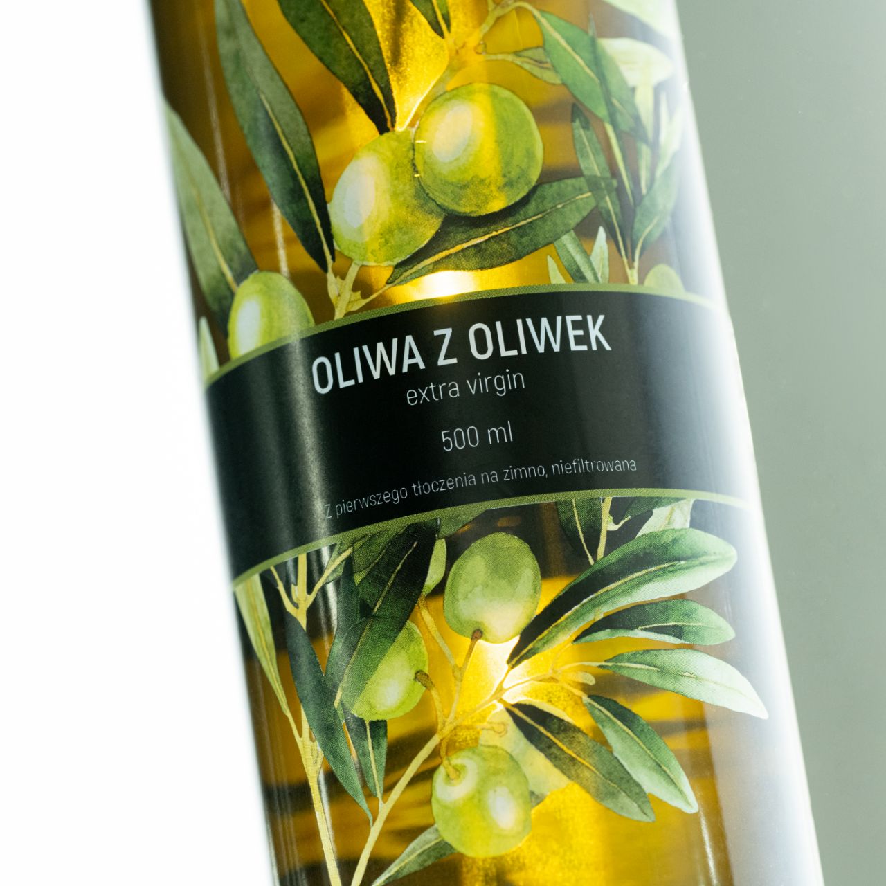 Etykieta spożywcza na oliwie z oliwek