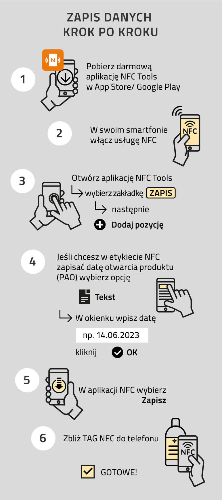 Instrukcja zapisu danych NFC